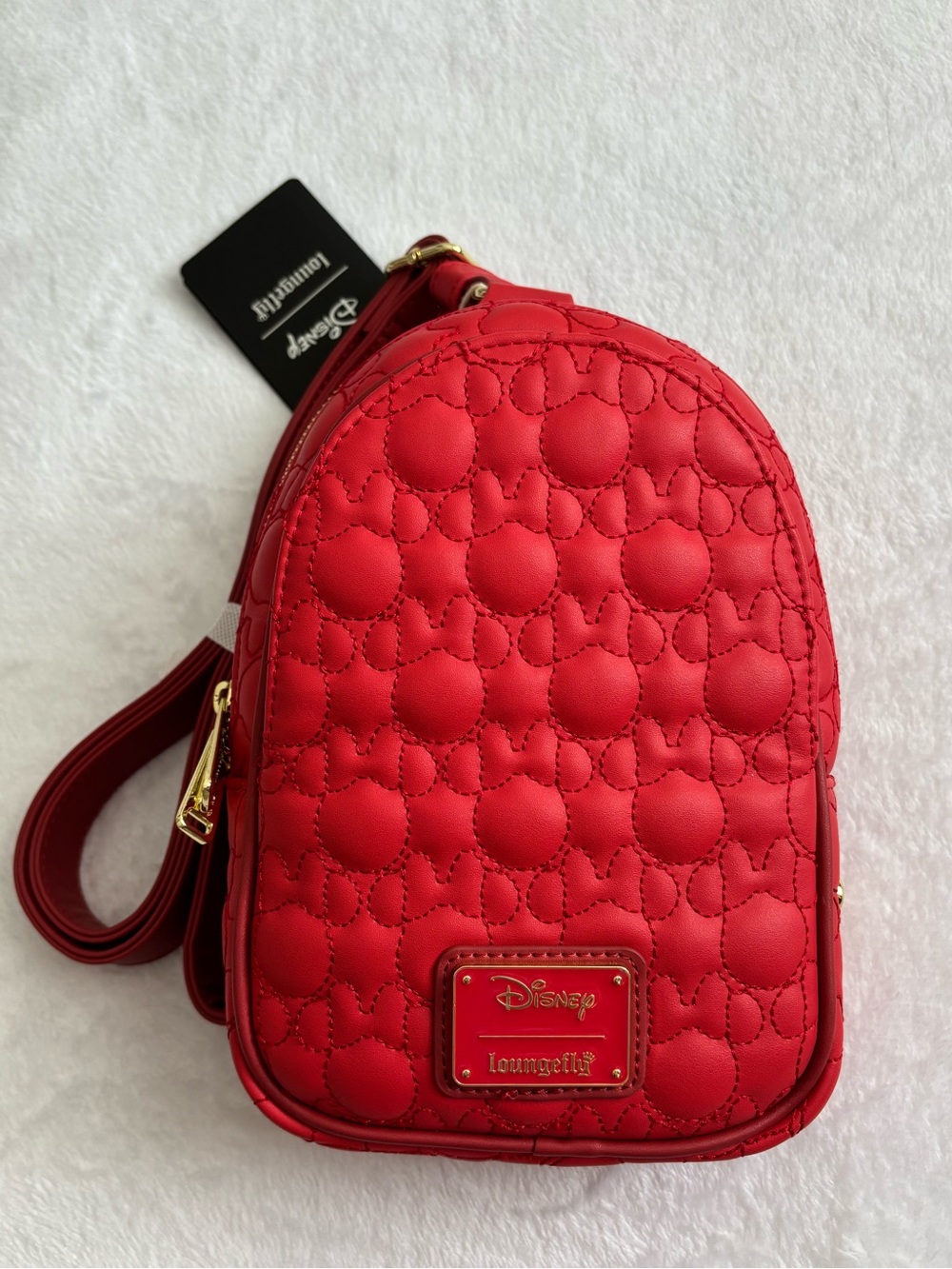 Loungefly Disney Red Minnie Mouse Silhouette Sling Crossbody Bag NWT